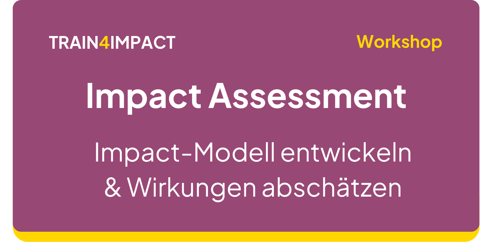 Impact Assessment Workshop